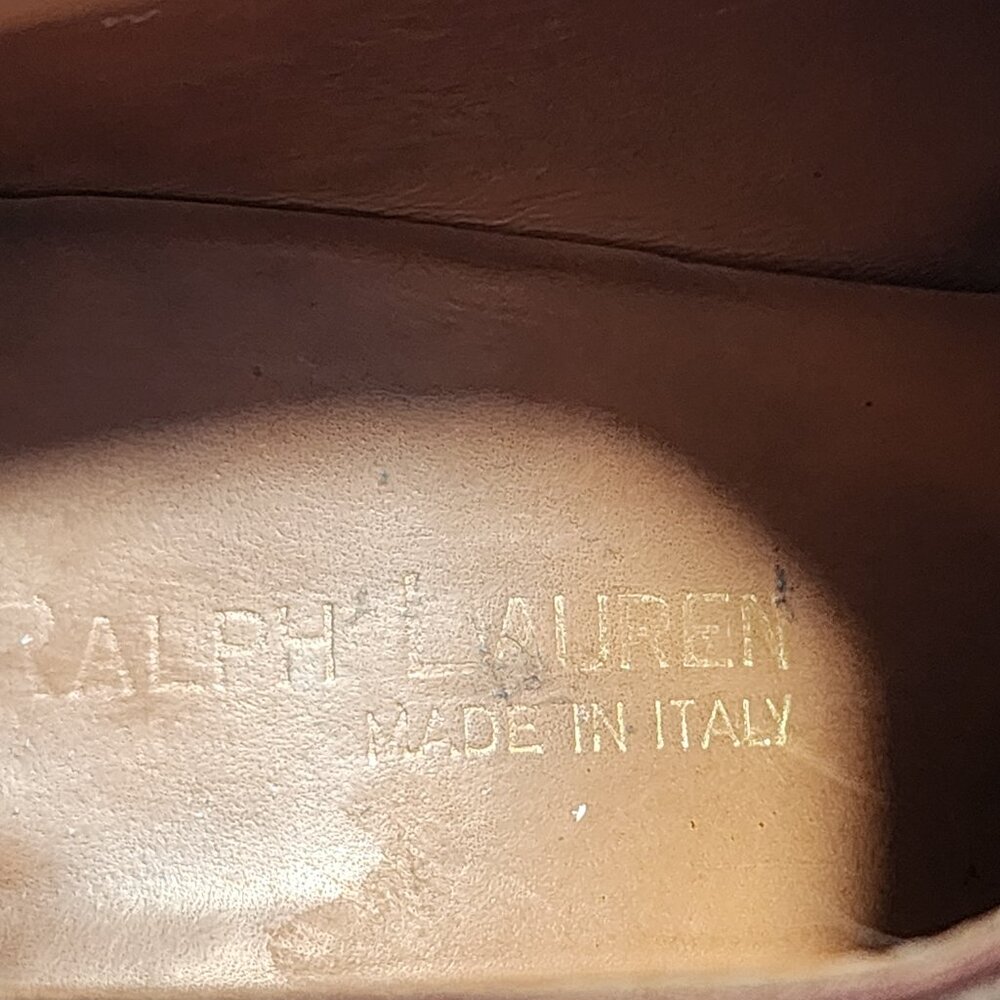 Vintage Women's Ralph Lauren Lace-Up Oxford Heel Round Toe Crocodile Leather 6.5 - Picture 9 of 12